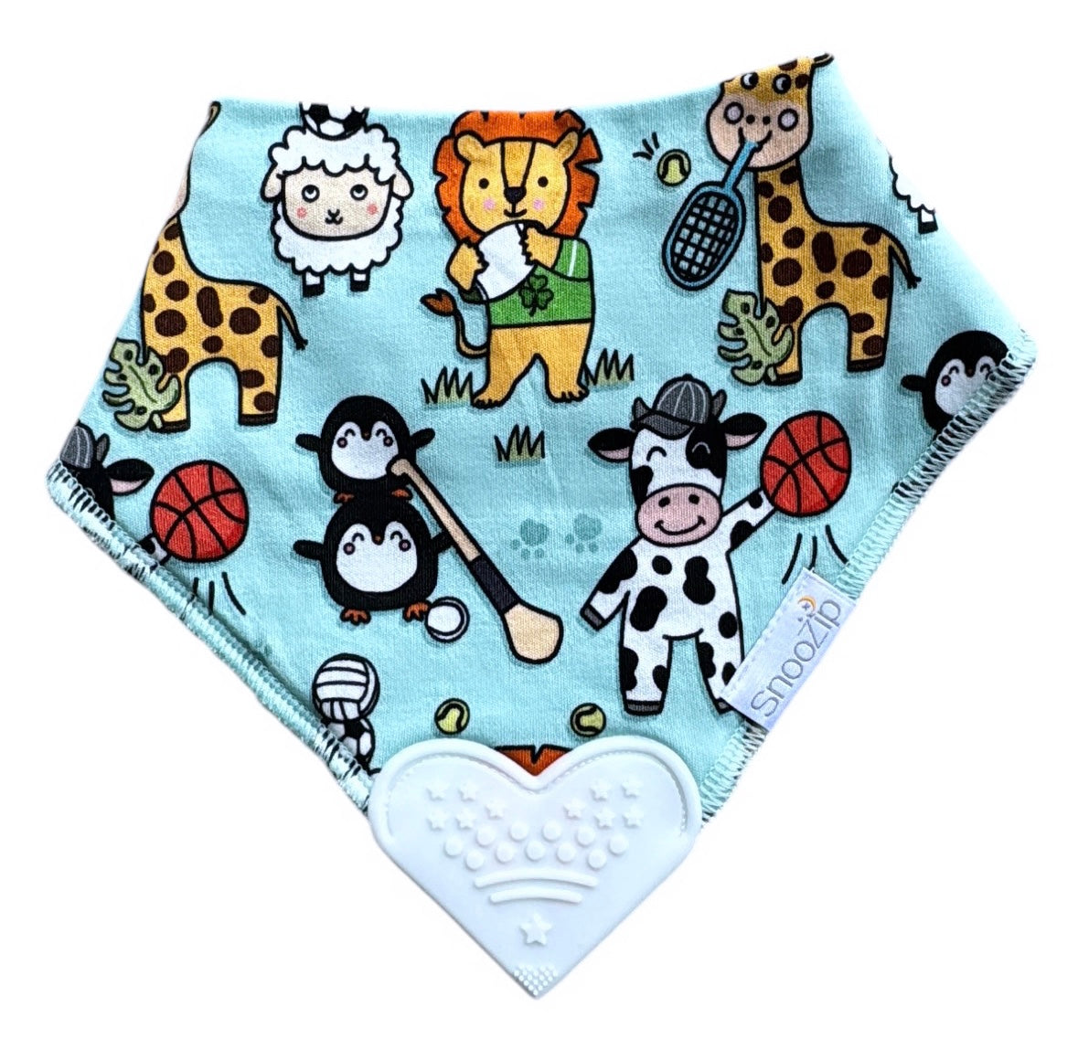 Sports Safari Teething Bib