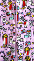 Load image into Gallery viewer, Purple Movie Night Kids Onesie