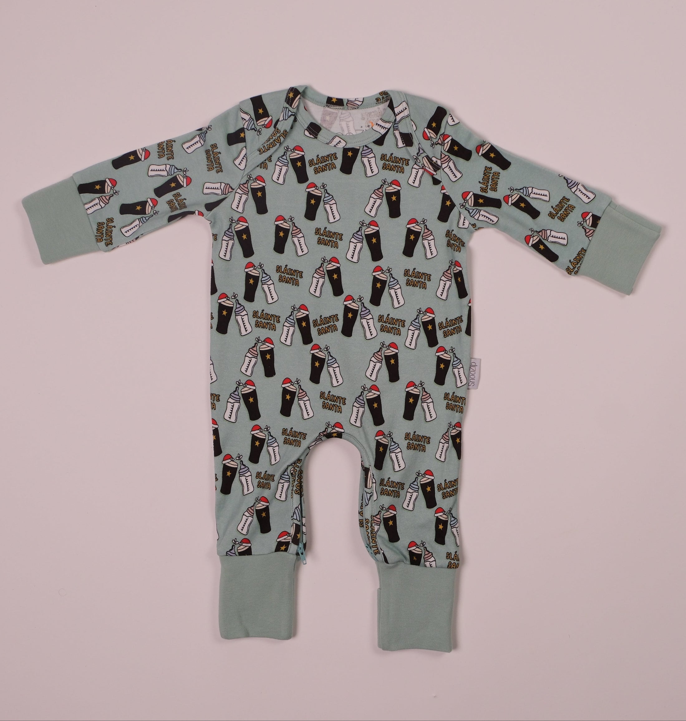 *Coming Soon* Sláinte Santa Christmas Cheers Baby Onesie