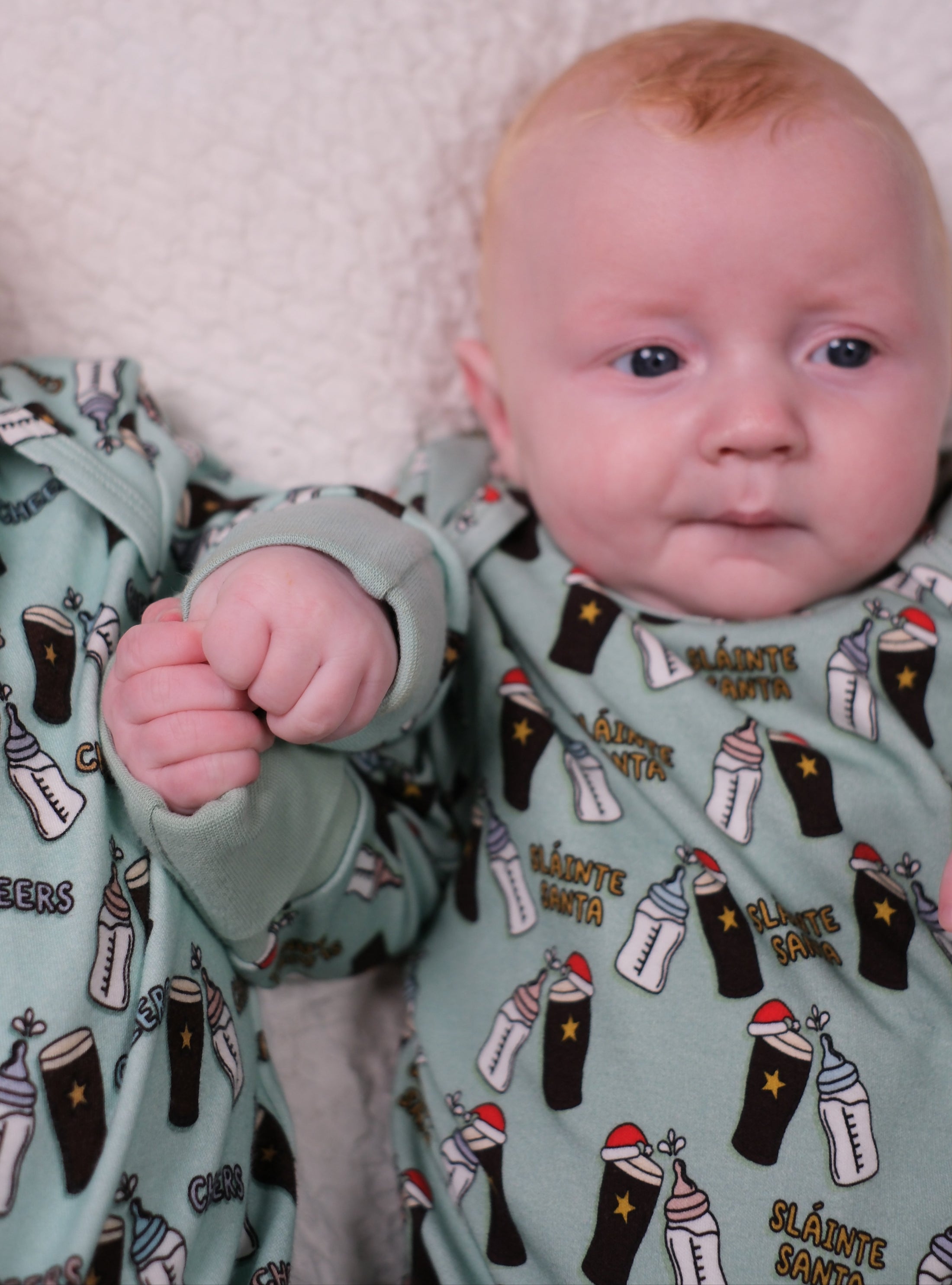 *Coming Soon* Sláinte Santa Christmas Cheers Baby Onesie