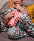 Load image into Gallery viewer, Movie Night Kids Onesie (Blue)
