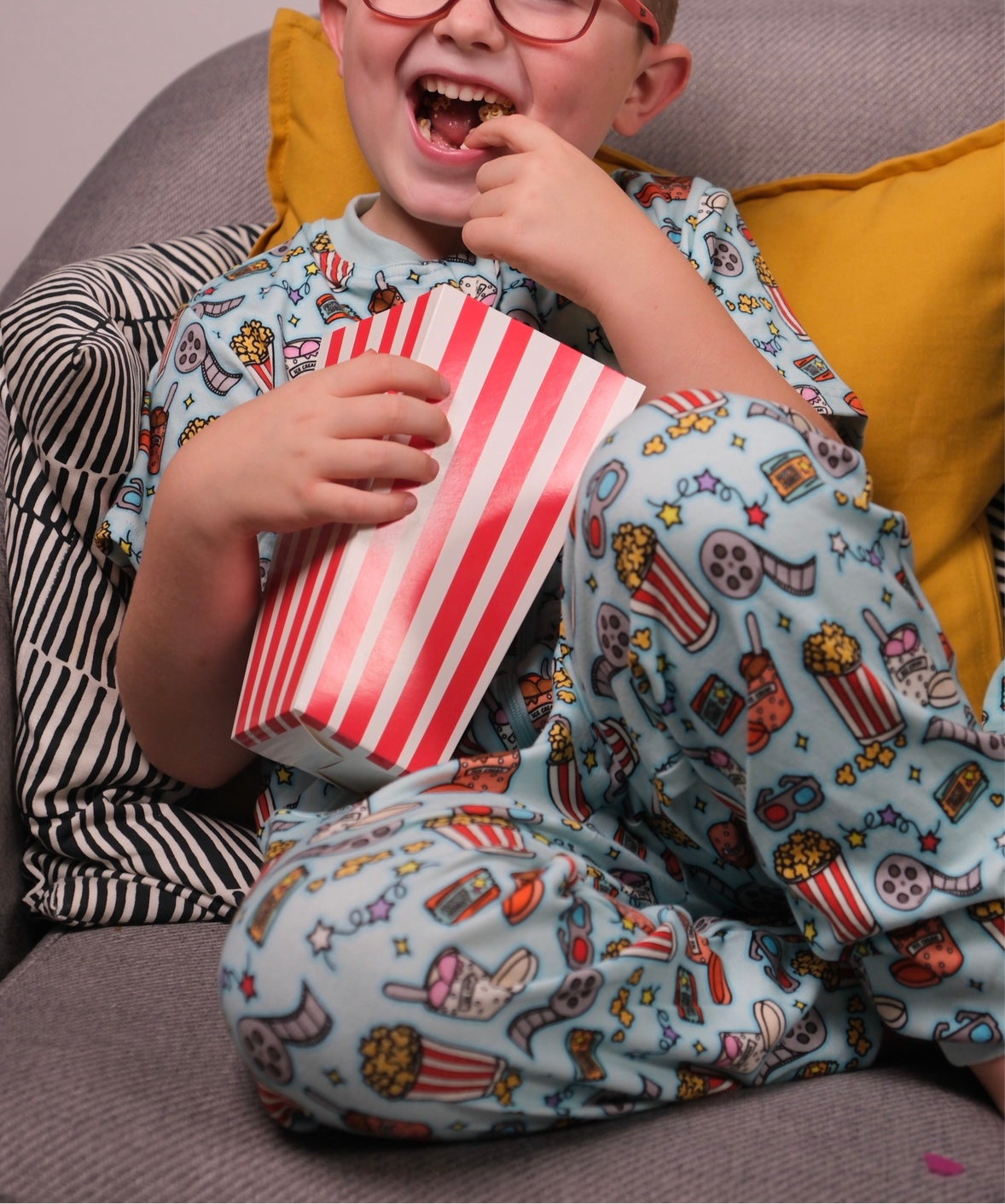 Movie Night Kids Onesie (Blue)