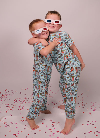 Movie Night Kids Onesie (Blue)