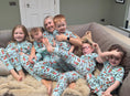 Load image into Gallery viewer, Blue Movie Night Kids Onesie
