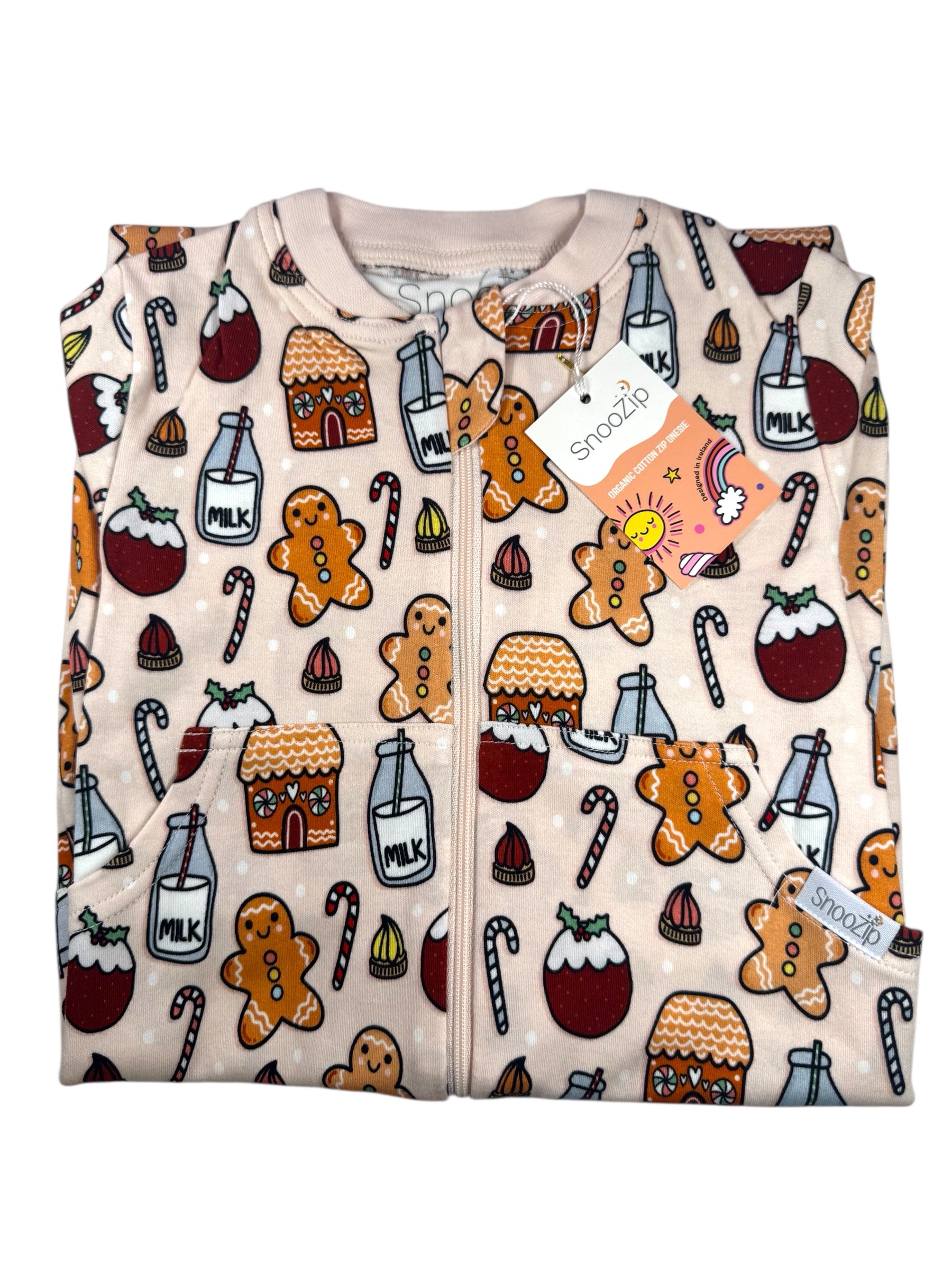 Milk & Cookies Christmas Kids Onesie