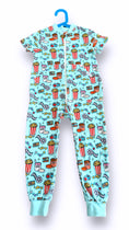 Load image into Gallery viewer, Blue Movie Night Kids Onesie
