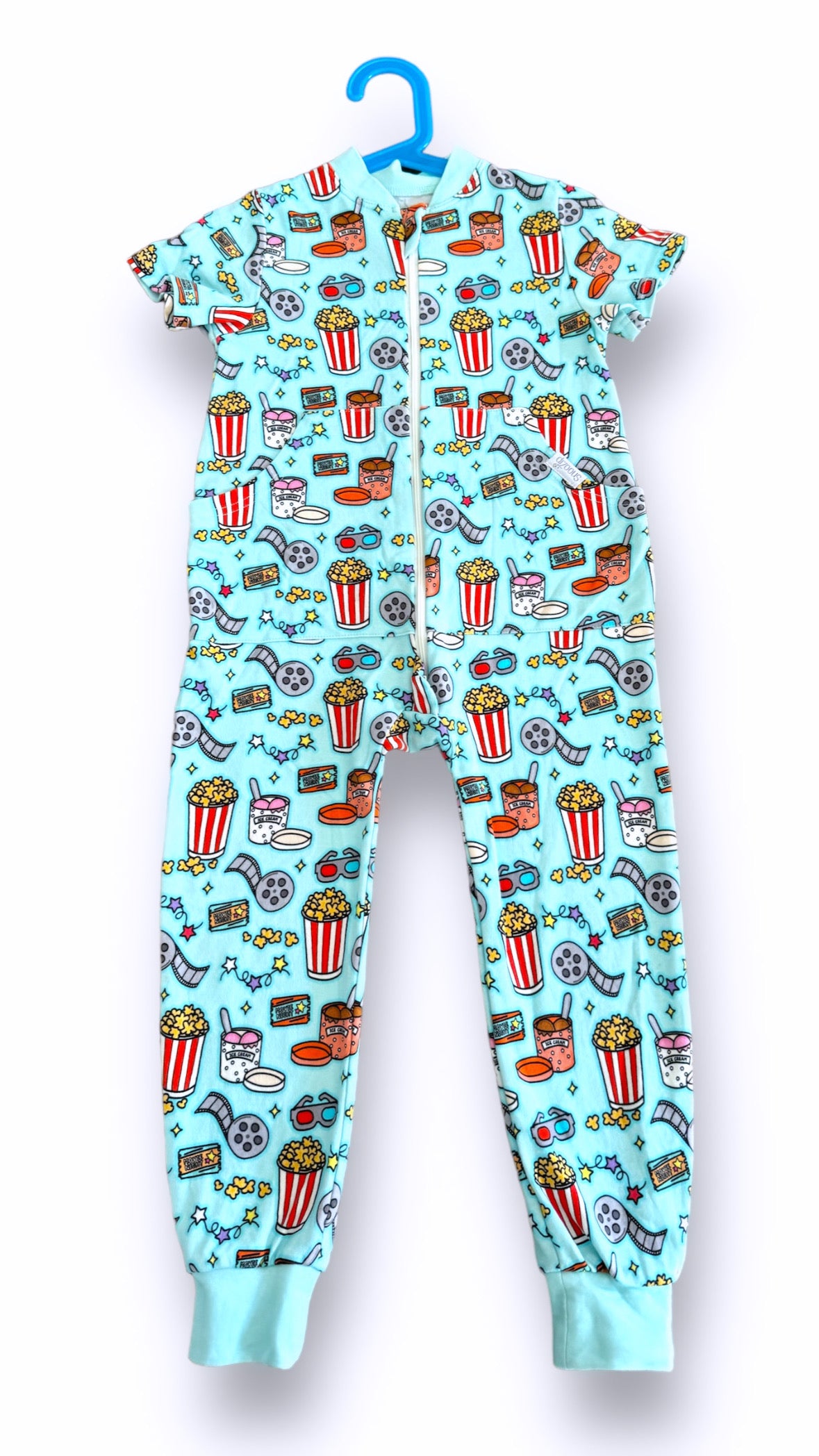 Blue Movie Night Kids Onesie