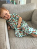 Load image into Gallery viewer, Blue Movie Night Kids Onesie
