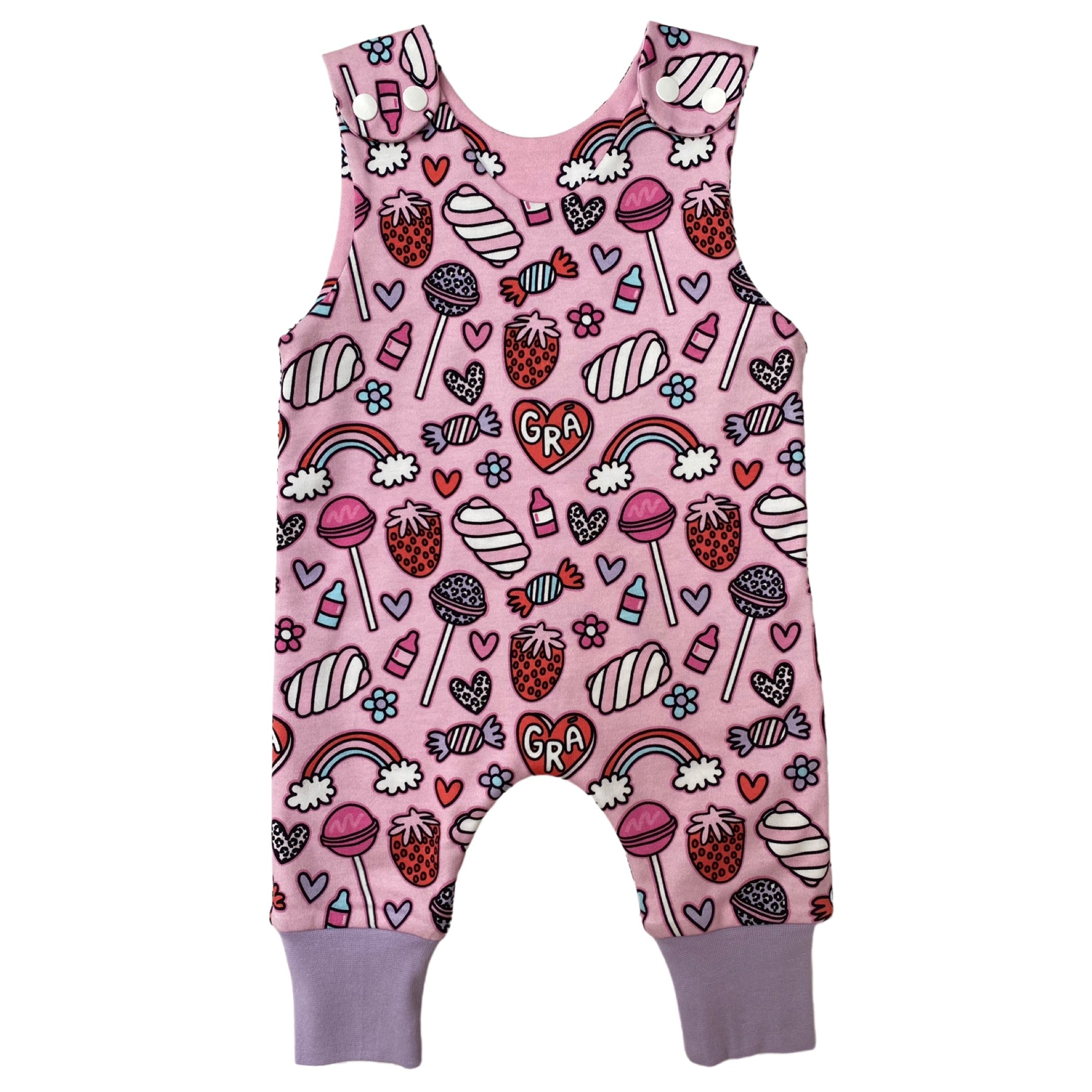 Love is Sweet Reversible Dungarees & Bodysuit (NO GIFT BOX)