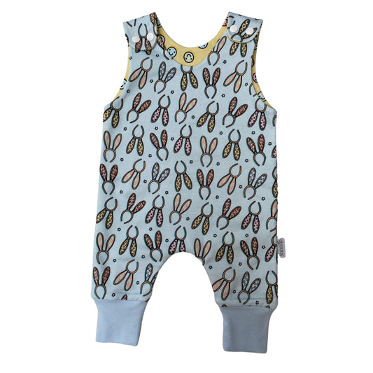 Bunny/Happy Reversible Dungarees & Bodysuit Gift Box