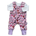 Load image into Gallery viewer, Love is Sweet Reversible Dungarees & Bodysuit (NO GIFT BOX)
